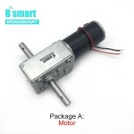 Bringsmart 더블 샤프트 기어 모터 긴 33mm 리버스 기어박스 올 메탈 기어 12470RPM 속도 모터 24V DC 12V 볼트 584031zy... 