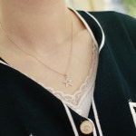 대우사 14K 18K 러블리 사랑스러운 큐빅 별 목걸이 랩다이아몬드변경가능 : 대우사