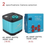 산업용 비디오 디지털 현미경 카메라 납땜 수리용 캔틸레버 스탠드 130X 줌 C 마운트 렌즈 USB HDMI 48MP 4K 1080P : 동이마켇