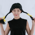 파티 가발 양갈래 삐삐 이벤트 노래방 즉석사진 컬러 오렌지 공주 가발 : 제제네만물상