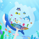 지니아이 여름바다 투명부채 꾸미기 키트 어린이집 유치원 방과후 만들기 : 지니아이mall