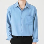 남성와이셔츠 간팔남방 3컬러 가슴 포켓 디자인 여름 셔츠 사무실 정장 : 보민트레이딩