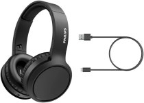 필립스 H5205 오버이어 무선 헤드폰(40mm 드라이버 포함)  경량 쿠션 헤드밴드 블랙 : 바다와숲