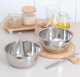 알프레미오 스텐 양푼이 세트 샐러드 믹싱볼 (양푼이2p+젓가락 2벌) : 토탈 리빙 스토어