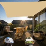 그늘막 사각그늘막 방수 UV+50 3.6미터x3.6미터 베이지라이스 타프 자외선 : 마켓여왕