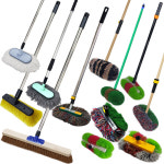 수세미솔핸들형헤드 스텐자루116cm (핸들분리형 세차걸레 청소솔 셀프세차) : 크린월드