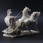Veronese Design 11 Inch Roman Centurion on Two Horse Chariot Statue Resin 조각상 대리석 화이트 제작 : 스마트쇼핑