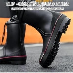 Rain Boots Men Mens Garden BootsWaterproof PVC Rubber Mud Comfort Lightweight Mi디씨alf Gardening Fish : 더굿스무역