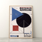 바우하우스 BAUHAUS AUSSTELLUNG 디자인 A2 포스터 모던 빈티지 그림 액자 : 아트로우