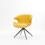 예쁜의자 인테리어의자 까페 카페 식탁 체어 Carcailler PU 스틸 회전 의자 : 새벽4시