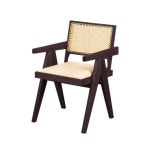 라탄체어 라탄의자 식탁 테라스 야외 소파 의자 HZY3223 원목 PU 라탄 암체어 2colors : 엣비