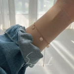 [ 수앤디 배송비 무료 ] 써지컬 빙글빙글 스마일 팔찌,발찌 ( 로즈골드 ) : 수앤디