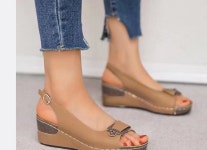 플랫 슬리퍼 여름 샌들 패션 여성샌들 슬로프 토 여성 스트랩 신상 여성용 버클 로마 : NN4몰