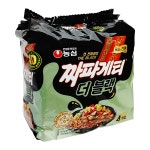 농심 짜파게티 더블랙 멀티팩 (116g x 4봉지) : 치로로
