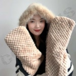 콜로서스 후드 머플러 베이지 겨울넥워머 스키장머플러 : 지주몰