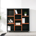 책장 책꽂이 이동식 선반형 거실 서재 3단 바퀴형 책장 430 : 블링제니스