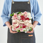 로즈가든 핑크 장미 여자친구 기념일 꽃 상자 선물 : 꽃집청년들