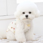 강아지 베이비 플라워 인견 원피스 S 고양이 애견 봄 여름 외출복 치마 : 멍냥이동산