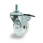 경량 소형 무소음 5.08cm 투명 토탈락 볼트브레이크형 M8 : 신흥캐스터