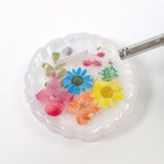 압화 티코스터 만들기 투명 누름꽃 컵받침 레진아트 초급 청소년 성인 diy 키트 2개분 : 퍼니 팩토리