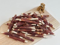 FCONE 알러엔스낵 1kg 오리슬라이스 연어꼬치 오리스틱 대용량 개껌 전연령 반려견간식 : 펫점빵