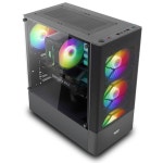 다크플래쉬 DK200 RGB 강화유리 블랙 PC케이스 : 요피씨몰