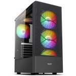다크플래쉬 DK200 RGB 강화유리 블랙 미들타워 컴퓨터 PC 케이스 : 요피씨몰