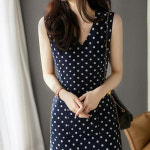 [레몬소울] 에일린 도트 브이넥 나시 원피스 : 레몬 소울