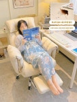 리무진 의자 게이밍 컴퓨터 작업 푹신한 발받침 방송 등받이 팔걸이 회전 높이 조절 : 디어마마 코리아