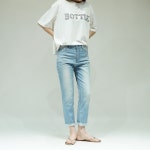 Sale 애드립 녹턴 배기핏 청바지 스판 배기 컷팅 얇은 데님 팬츠 : 릴리153