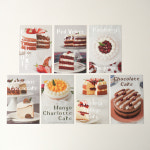 A5 감성 베이킹 미니 포스터 40종, 편지지, 방꾸미기, 빈티지 엽서, 디저트포스터, 디저트 사진 : 조이앤베이킹