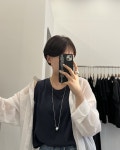 코지 라운드넥 코튼 기본 나시 : 희노니