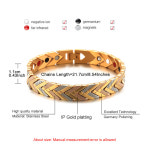 팔찌 마그네틱 남자팔찌 게르마늄 스틸 커플 뱅클 컬러 스테인리스 큐빅 패션 골드 여성 : one2