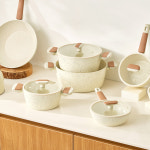 델라고 바닐라빈 인덕션 세라믹 후라이팬 24cm 향균 프라이팬 : 문스키친