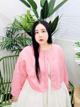 가슴단면 75) 나나사이즈) 맨만숙 픽) 빅사이즈 여름의 아쿠아 마린 라운드 오버핏 루즈핏 가디건 린넨 마 자켓 (4c) : 난분분