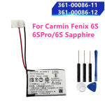 호환 가민 Forerunner GPS 스포츠 시계용 교체 배터리 361-00086-11 361-00086-12 180mAh 도구 : 메가캠프