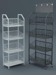 편의점 매대 선반 슈퍼마켓 과자 진열대 팬트리 철제 진열대 상품 50 x 27 x 123 화이트 : 에잇:포