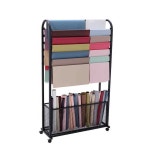 포장지 진열대 리본 걸이 커튼 한지 행거 선반 진열장 블랙 13단 70x30x140cm : 훈초이스