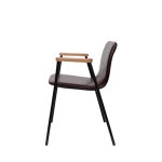 식당 카페 인조가죽 내추럴 심플한 사각 팔걸이 의자 : 헤르샤 가구