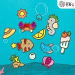 포일아트 여름만들기 놀이학교 초등학교방과후 만들기재료 바다A SDPPP0621 : 민화샵