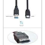 ESATA DC 5V 전원-USB 3.0 어댑터, USB3.0-HDD SSD/ODD ESA : 칠글로리