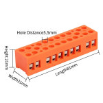 H3801-6 나사 터미널 블록 커넥터 전선 조인트 고온 저항 36A 600V 1 개 : 상업용-
