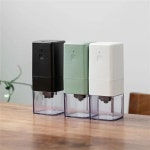 원두그라인더 휴대사각 타입 스마트 USB 충전 전기 콩 연마기 커피 밀 Abs PC 400g : 직구천사1