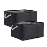 MEO 황마 린넨 접이식 보관 사각바구니 8L 31 x 21 x 13 cm : 비즈덕