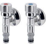 세탁기 납작 수전 슬림 세탁 밸브 연결 교체 수도 꼭지 1set : 스토어 도담