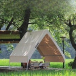 방가로 캠핑 원두막 몽골식 여행 경로당 테라스 조립식 천막 바베큐장 펜션 : PK플러스