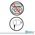 Comply 175010111 아이솔레이션 소음 제거 메모리 폼 이어폰 팁 Anker Soundbuds KZ ZST SoundPEATS Q30 Symphonized NRG 30 및... 