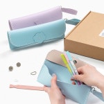 가죽 필통 만들기 세트 연필통 파우치 DIY 공예 재료 패키지 키트 펜슬 케이스 손 바느질 부자재 수업 교구 : biopeace