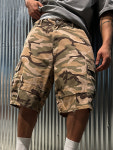 비조 카모 카고 버뮤다 하프팬츠 3COLOR 빅사이즈 오버핏 짐웨어 도프룸 : 도프룸