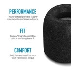 Comply 175010111 아이솔레이션 소음 제거 메모리 폼 이어폰 팁 Anker Soundbuds KZ ZST SoundPEATS Q30 Symphonized NRG 30 및... 